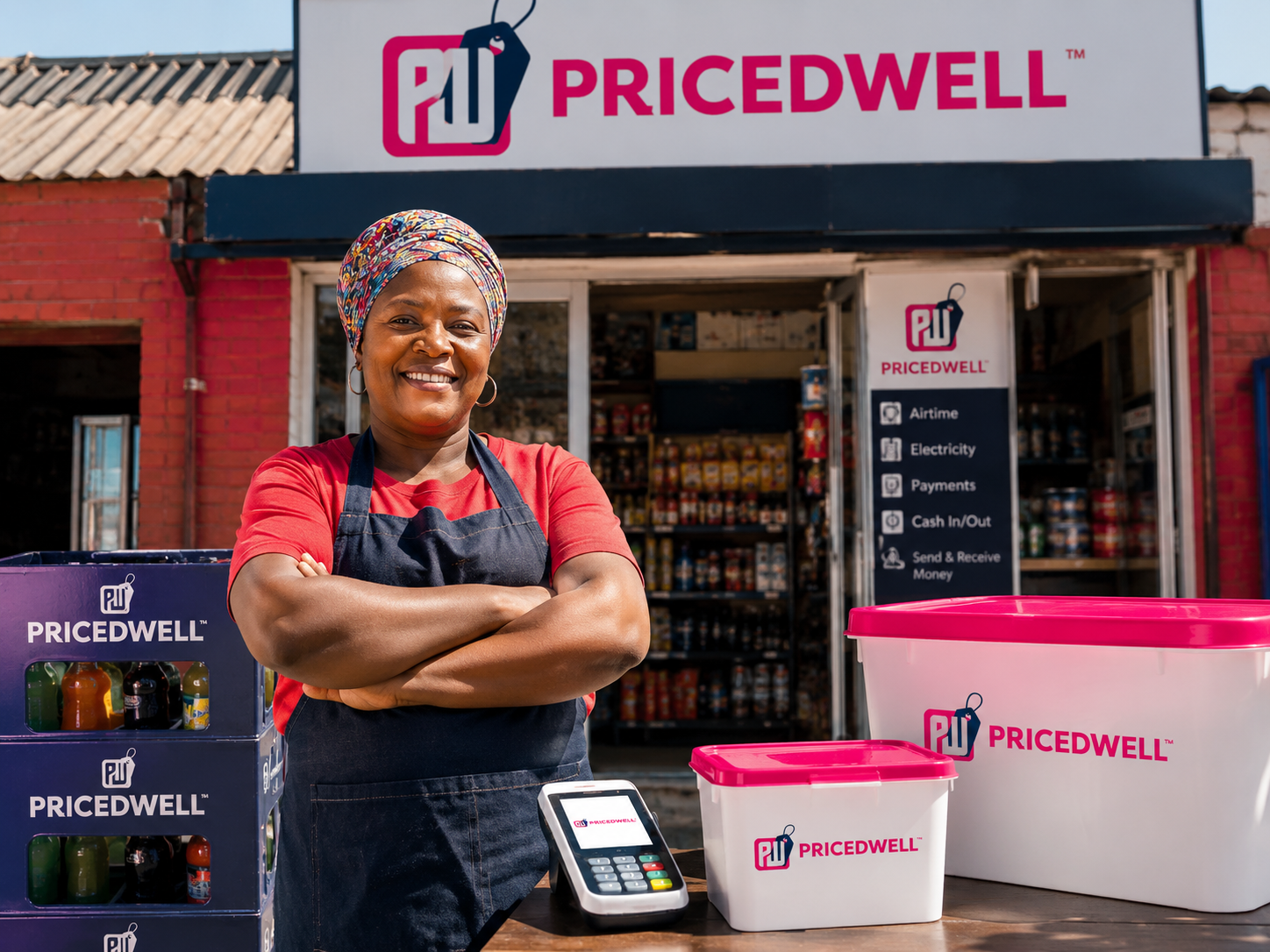 Confident Pricedwell store owner